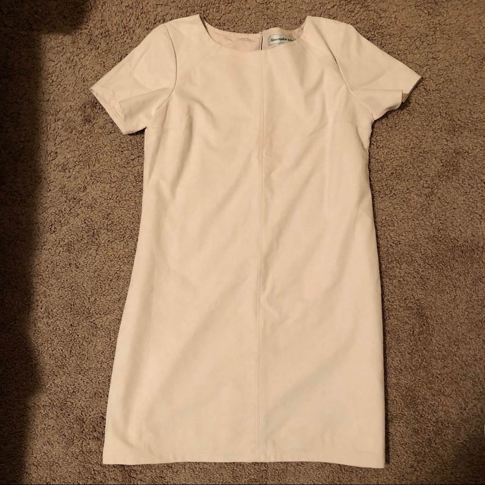Abercrombie & Fitch Pale pink faux suede dress